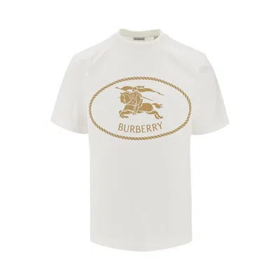 Burberry 'seth' Crew Neck T-shirt In White