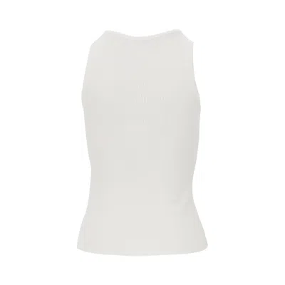 Balenciaga White Nano Bb Tank Top In Black