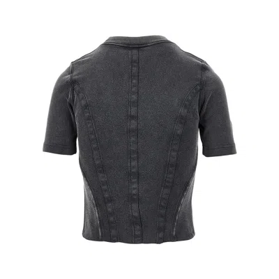 Balenciaga Washed Black Corset-style T-shirt In Gray