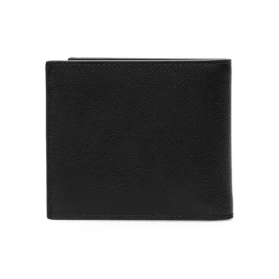 Prada Saffiano Leather Billfold Wallet In Black