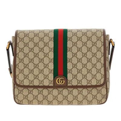 Gucci Ophidia Crossbody Bags Beige In Brown