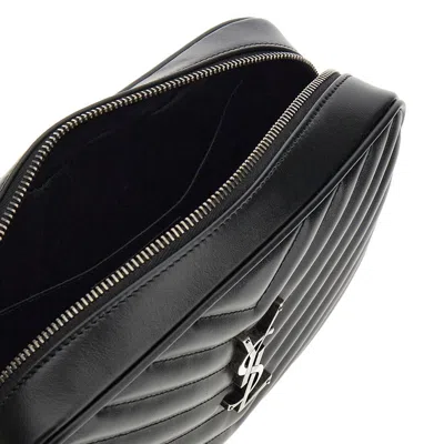 Saint Laurent Lou Quilted Leather Camera Bag In Black