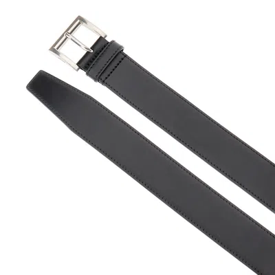Prada Black Regular Belt With Rectangular Buckle In Black