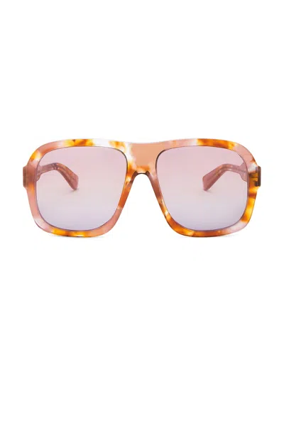 Chloé Gayia Aviator-style Tortoiseshell Acetate Sunglasses In Multi
