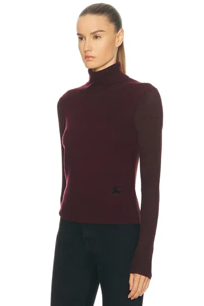 Burberry Wool Blend Sweater Knitwear Bordeaux In Burgundy