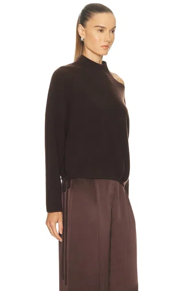The Sei Open Shoulder Sweater In Black