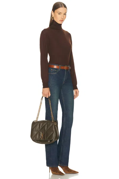 Saint Laurent Medium Shoulder Bag Featuring Chain Strap In Gray