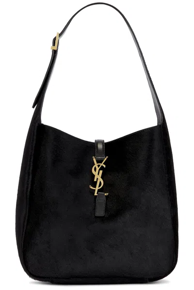 Saint Laurent Small Le 5 A 7 Supple Shoulder Bag In Black