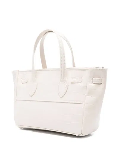 Secret Pon-pon Leather Shoulder Bag In White