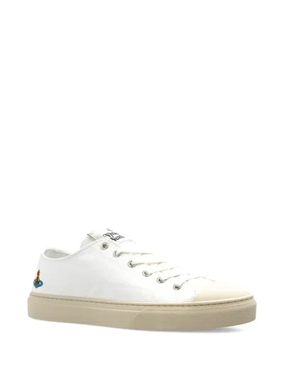 Vivienne Westwood Plimsoll Lace-up Sneakers In White