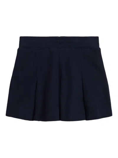 Polo Ralph Lauren Appliqué Pleated Mini Skirt In Black