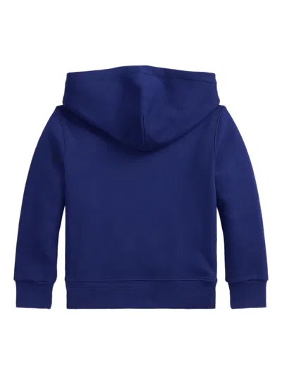 Polo Ralph Lauren Boys Polo Bear Fleece Hoodie In Blue