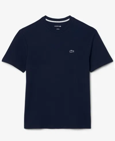 Lacoste Mens Classic Logo-embroidered Cotton-jersey T-shirt Navy In Navy Blue