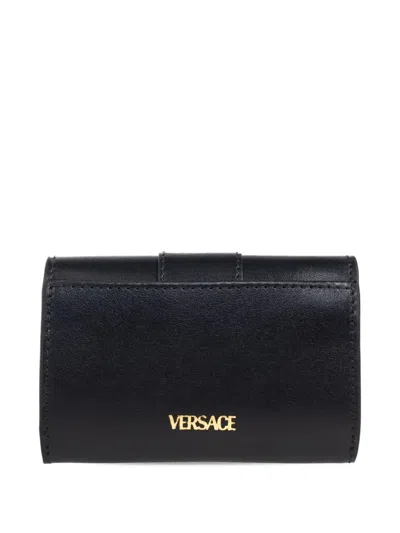 Versace Leather Wallet In Black