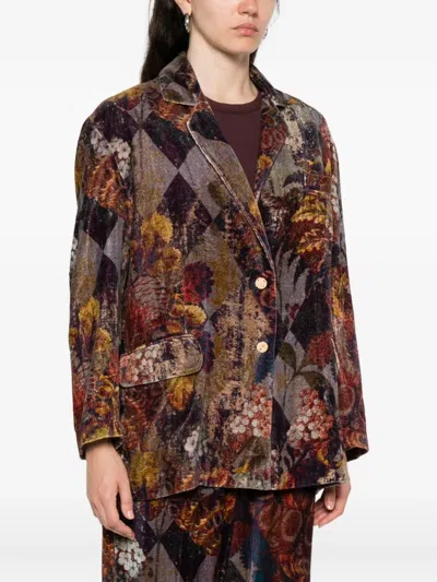 Yavi Floral-print Blazer In Multi