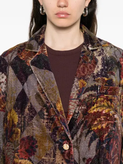 Yavi Floral-print Blazer In Multi