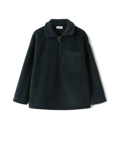 Il Gufo Zip Pocket Top In Black