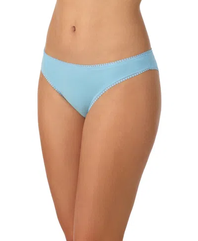 On Gossamer Cabana Cotton Blend Stretch Hip G-string In Blue