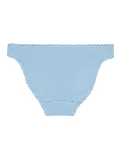 On Gossamer Cabana Cotton Blend Stretch Hip G-string In Blue