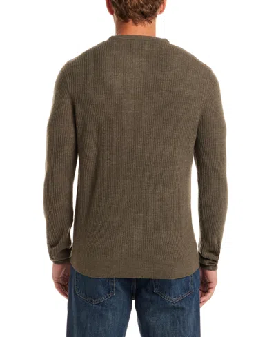 Weatherproof Vintage Men's Soft Touch Henley Sweater In Brown