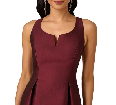 Adrianna Papell Women's Notch Scoop Neck Midi Dress In Brown