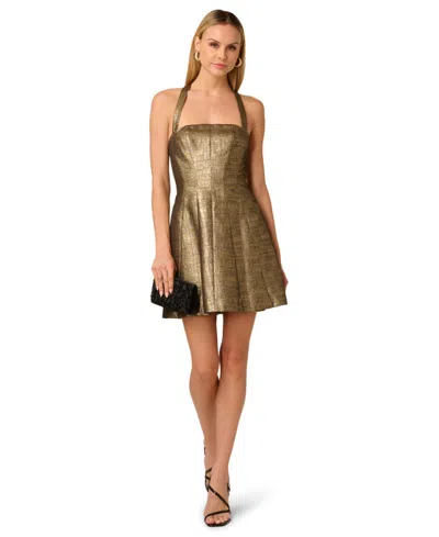 Adrianna Women's Metallic Jacquard Mini Dress In Multi