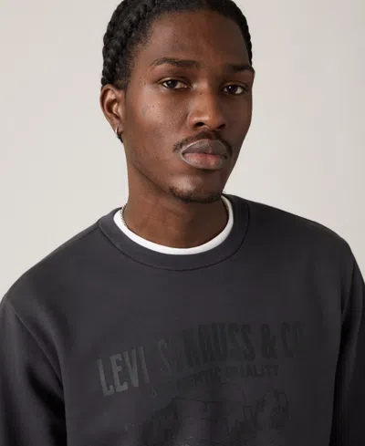 Levi's Standard Graphic Crewneck Sweatshirt In Black