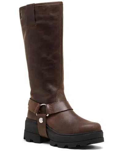 Sorel Women's Joan Frwd Leather Tall Boots In Brown