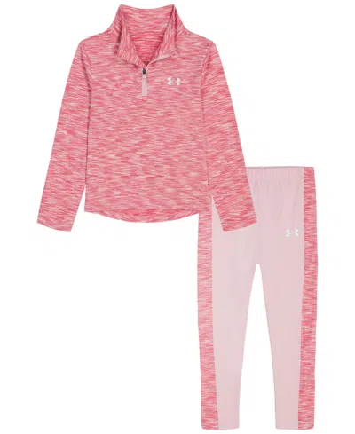 Under Armour Toddler And Little Girls 2-piece Tech Twist Jacket And Leggings Set In Pink