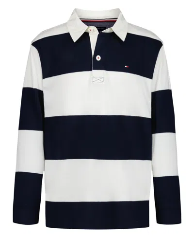 Tommy Hilfiger Boys 8-20 Bold Striped Rugby Polo Shirt In Blue