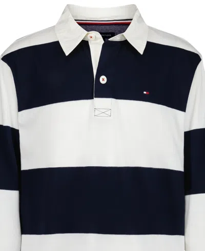 Tommy Hilfiger Boys 8-20 Bold Striped Rugby Polo Shirt In Blue