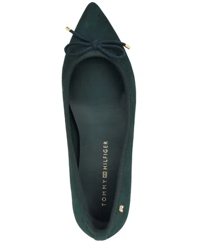 Tommy Hilfiger Kimio Pointed Toe Flat In Green