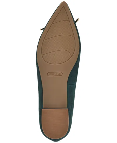 Tommy Hilfiger Kimio Pointed Toe Flat In Green