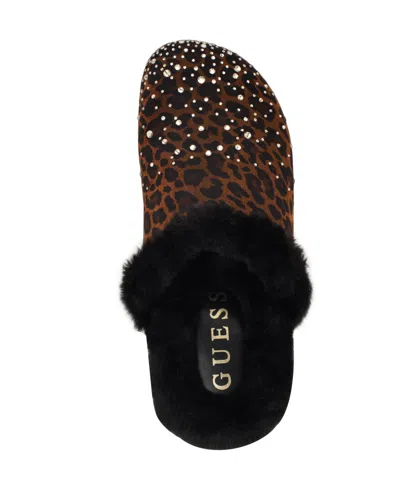 Guess Women's Gascona Embellished Cozy Slip-on Logo Clogs In Black