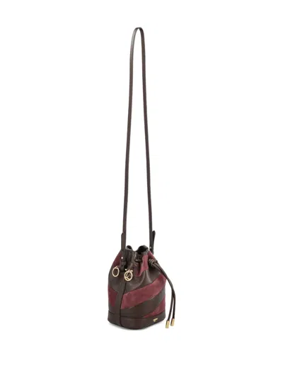Fendi Mon Tresor Mini Bag In Two-tone Inlaid Leather And Suede Women In Brown