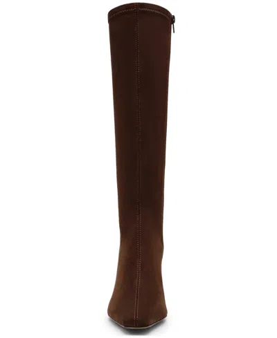Steve Madden Women's Flute Wide-calf Knee-high Dress Boots In Brown