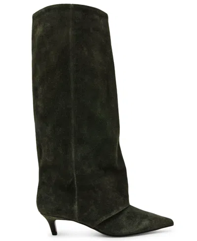 Steve Madden Luca Kitten Heel Knee High Boot In Green