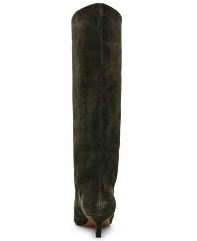 Steve Madden Luca Kitten Heel Knee High Boot In Green