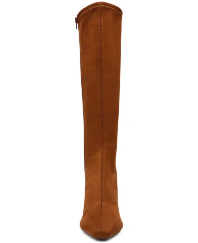 Steve Madden Womens Flute Knee High Dress Boots Regular Wide Calf In Brown