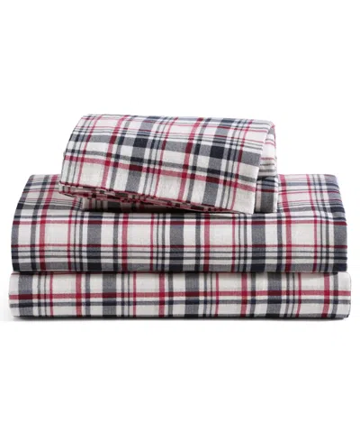 Tommy Hilfiger Printed Flannel 3-pc. Sheet Set, Twin In Multi