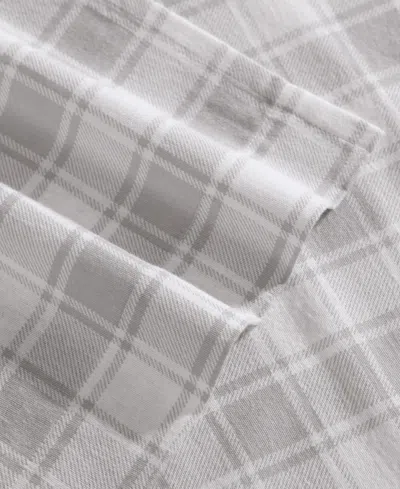 Tommy Hilfiger Printed Flannel 4-pc. Sheet Set, Full In Gray