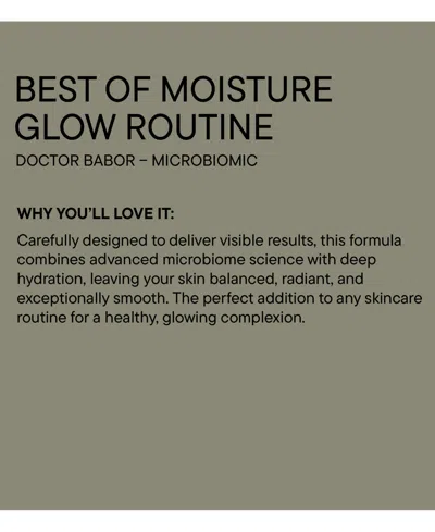 Babor 3-pc. Microbiomic Moisture Glow Routine Skincare Set In Transparent