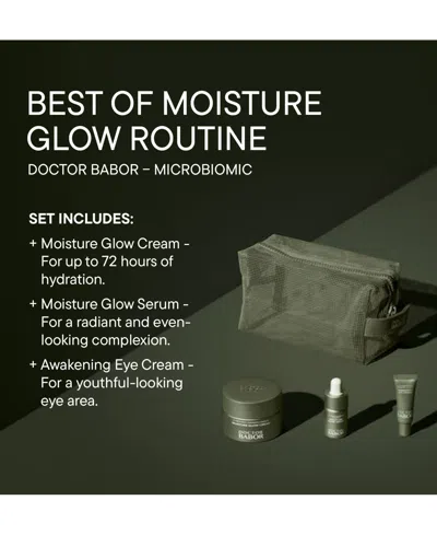 Babor 3-pc. Microbiomic Moisture Glow Routine Skincare Set In Transparent