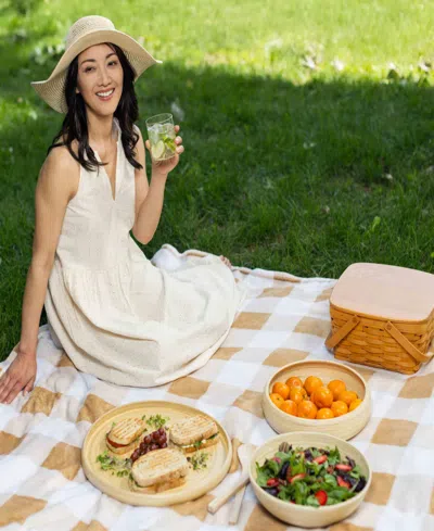 Joyce Chen Lexa Collection 12" Bamboo Salad Bowl In Neutral