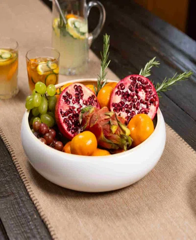 Joyce Chen Lexa Collection 12" Fruit Bowl In White