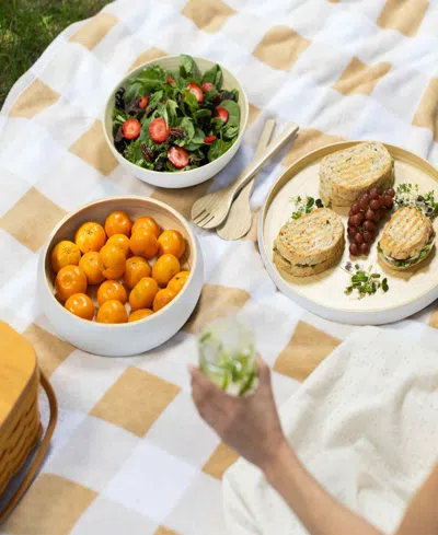 Joyce Chen Lexa Collection 12" Fruit Bowl In White