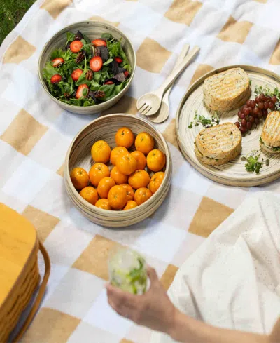 Joyce Chen Lexa Collection 12" Fruit Bowl In Brown