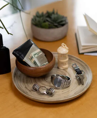 Joyce Chen Lexa Collection 2-pc. Serving Tray Set, Service For 2 In Brown