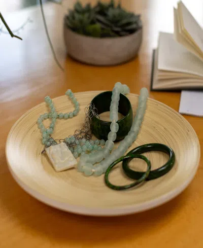 Joyce Chen Lexa Collection 12" Footed Plate In White