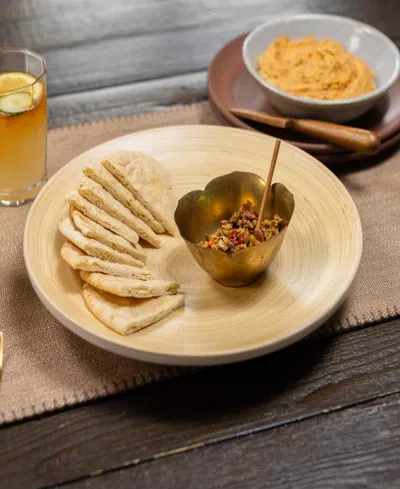 Joyce Chen Lexa Collection 12" Footed Plate In White